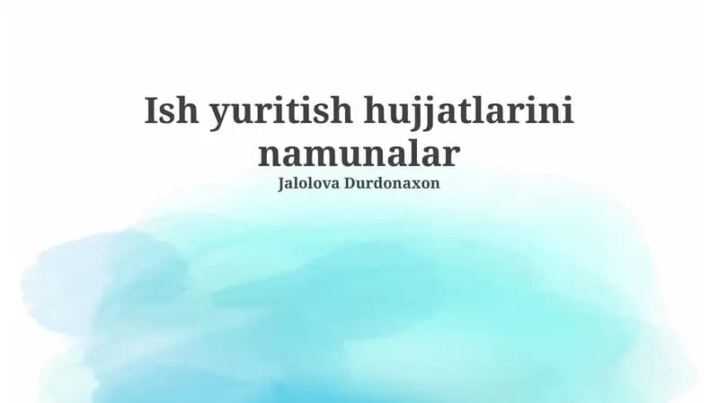 Biznes hujjatlari