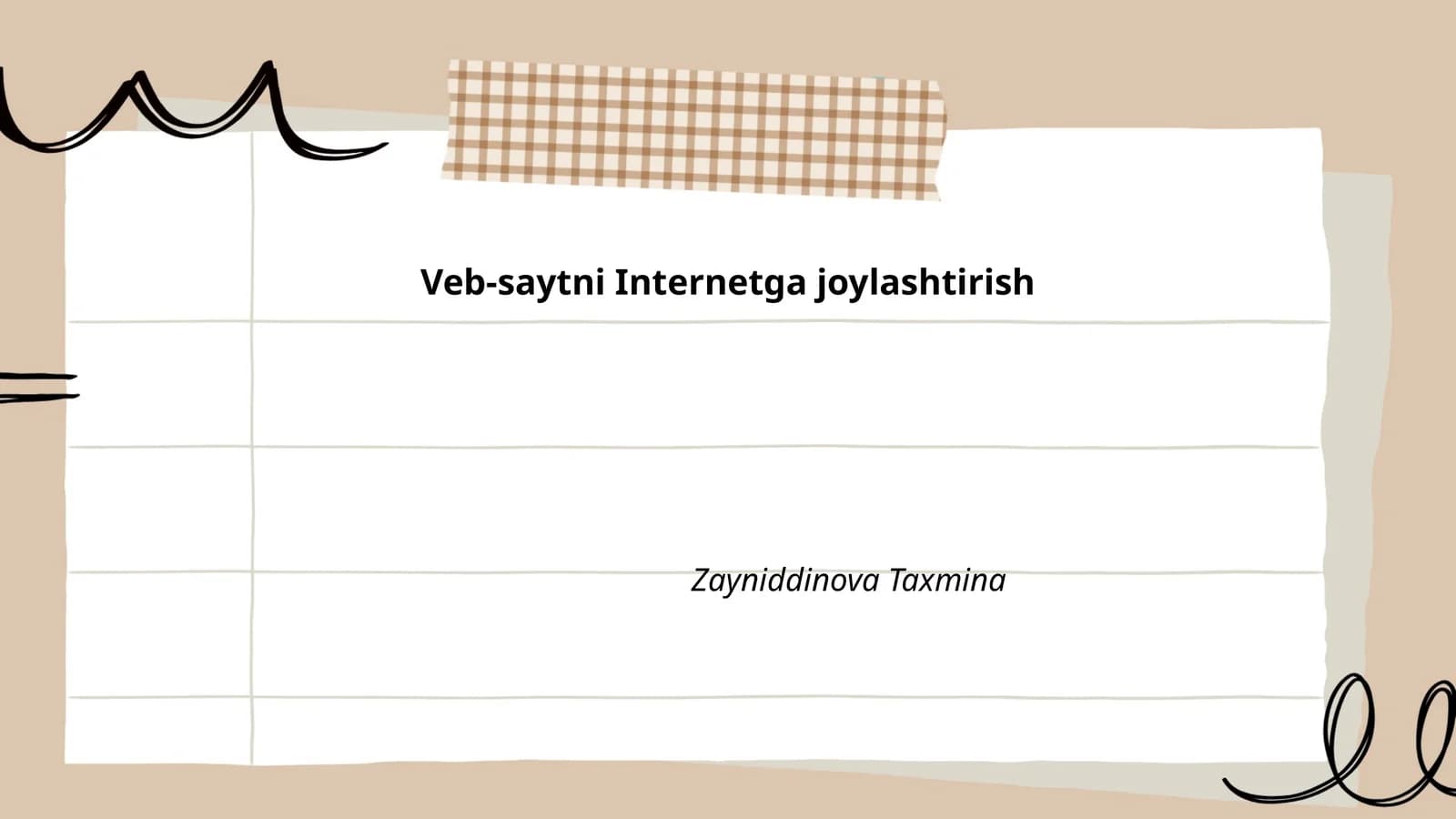 Veb-saytni Internetga joylashtirish