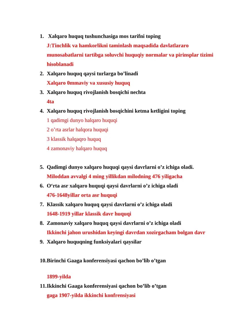 Xalqaro huquqning rivojlanishi