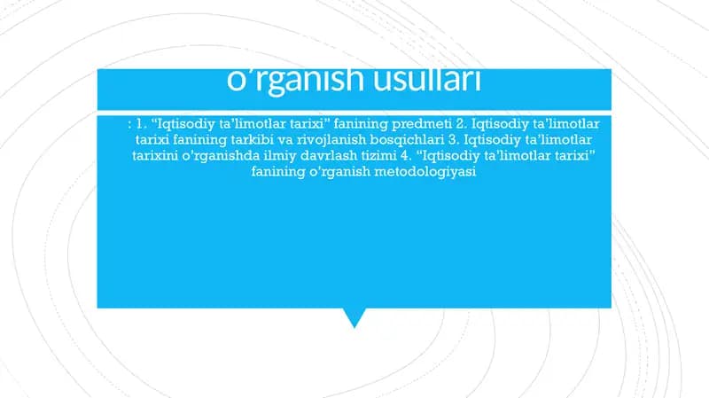 Iqtisodiy taʼlimotlar tarixi