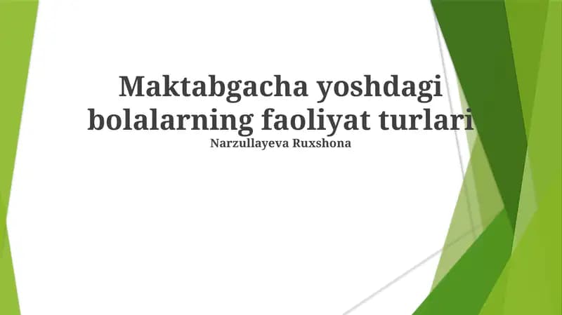 Ҳикоя ва китоб ўқиш машғулотлари