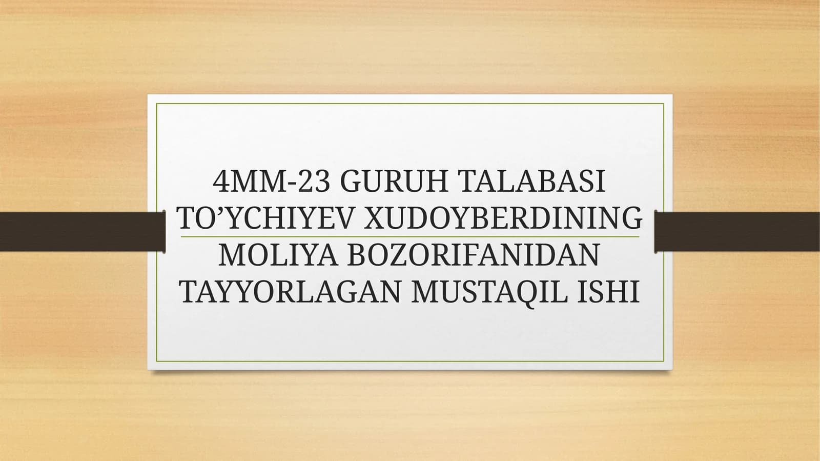 Qimmatbaho metallar bozori