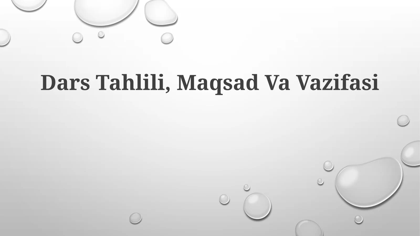 Dars Tahlili, Maqsad Va Vazifasi