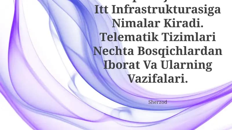 Intellektual transport tizimlari (ITS)