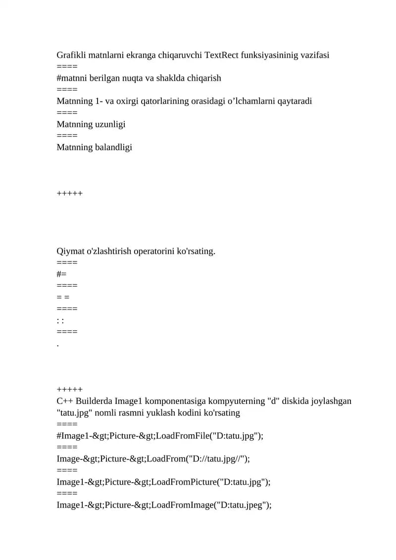 C++ Builderda Image1 komponentasiga rasm yuklash