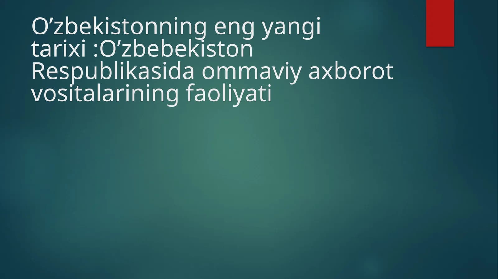 Ommaviy axborot vositalari faoliyati