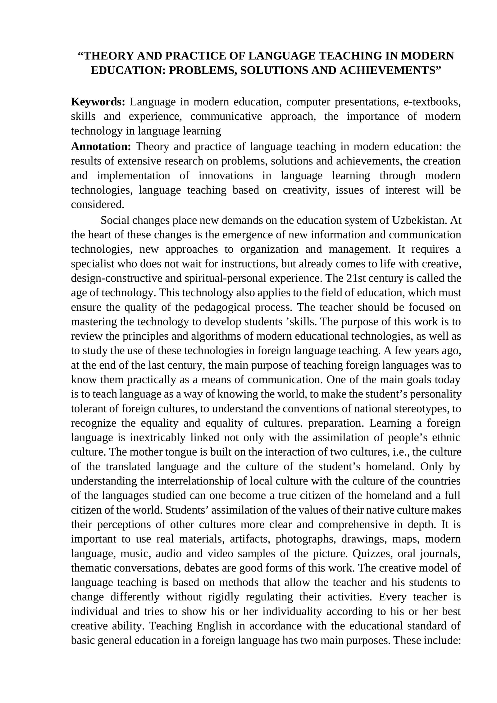 MAQOLA Theory and practice of language teaching