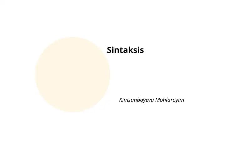 Sintaksis