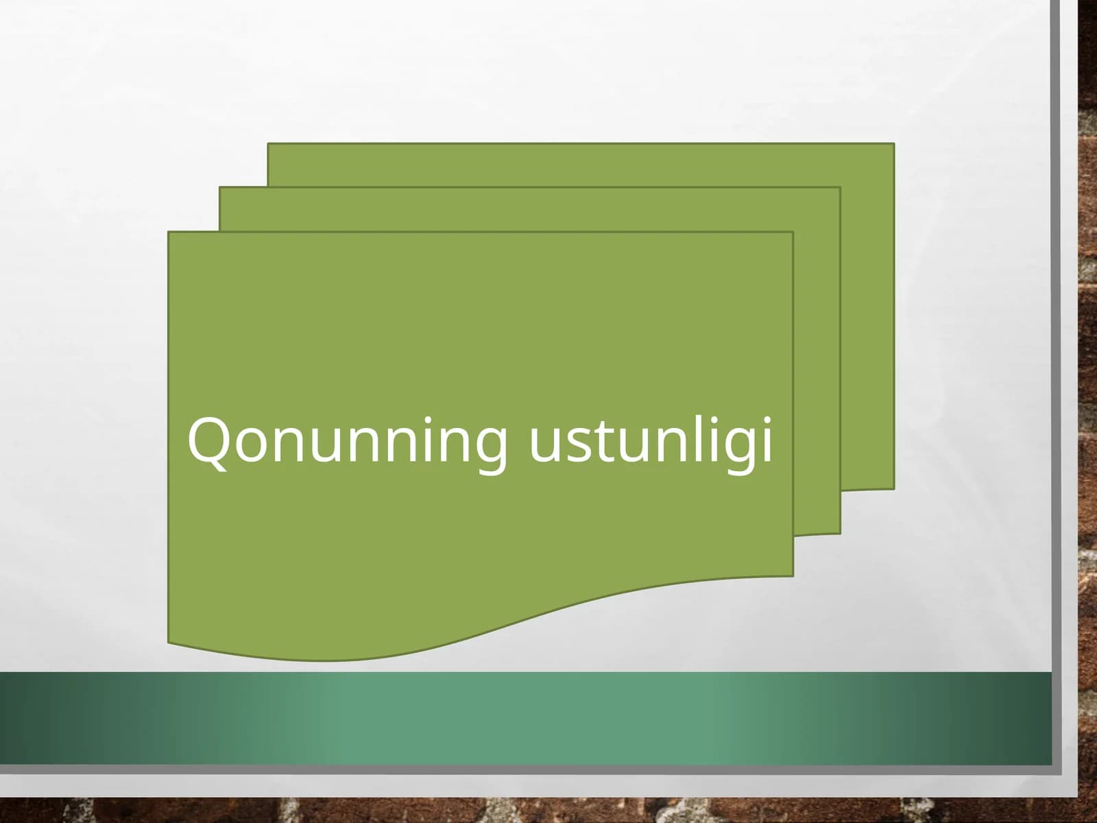 Qonunningustunligi