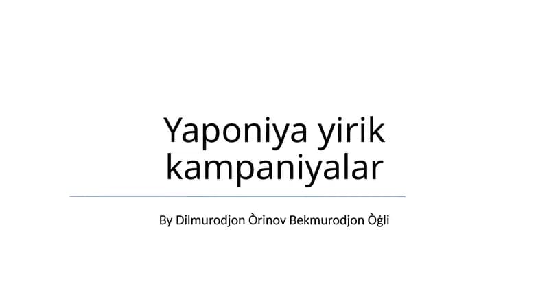 Yaponiya yirik kampaniyalar