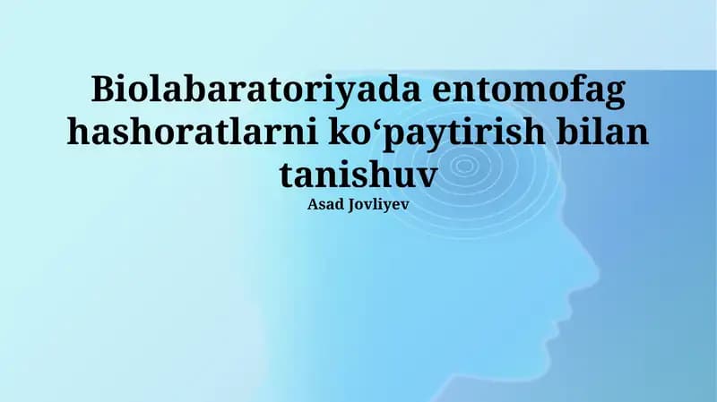 Entomofaglar: Ta'rif va ahamiyati