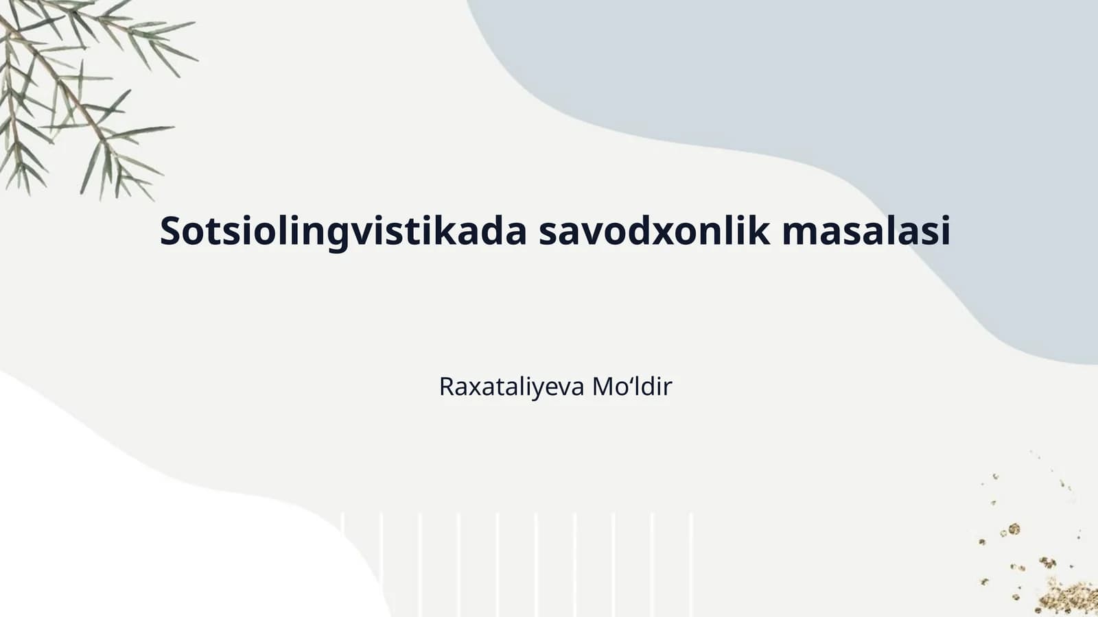 Sotsiolingvistikada savodxonlik masalasi