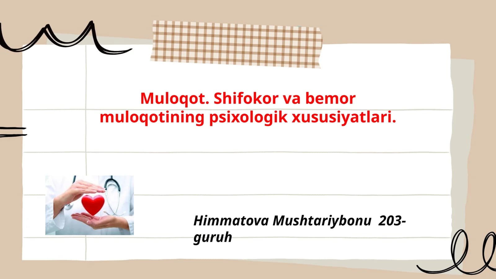 Muloqot. Shifokor va bemor muloqotining psixologik xususiyatlari