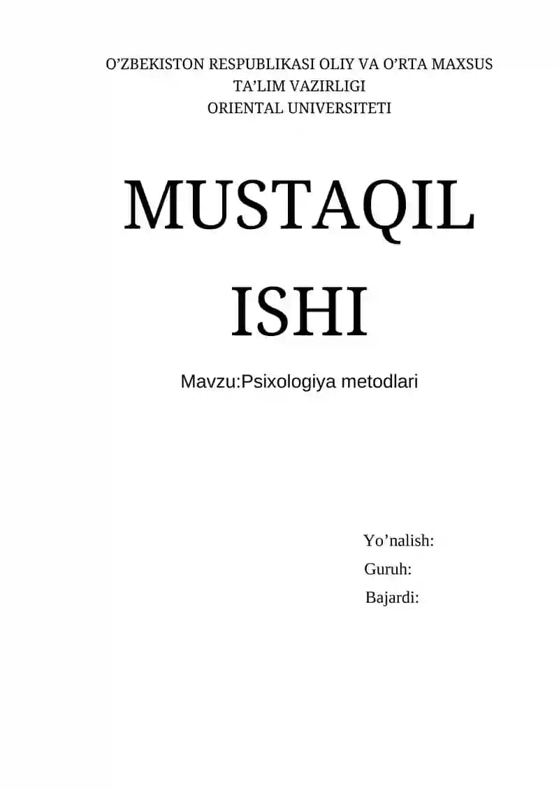 Psixologiya metodlari