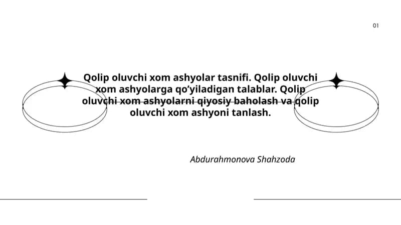 Qolip oluvchi xom ashyolar tasnifi