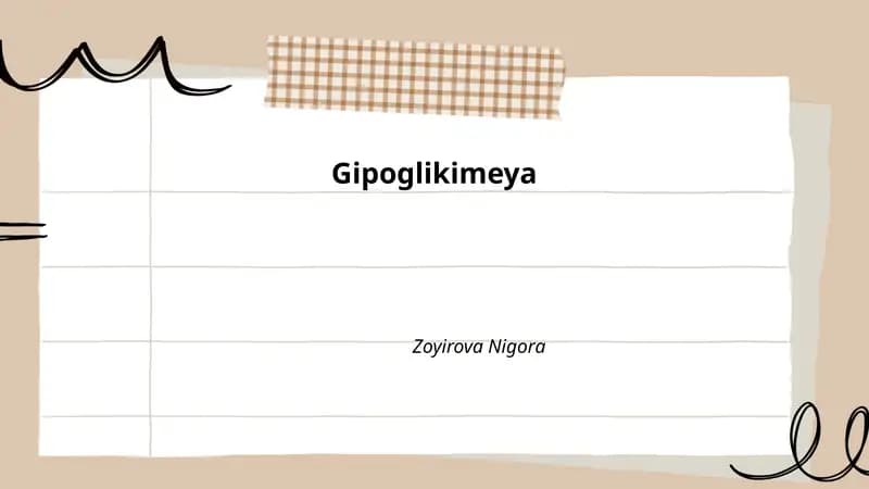 Gipoglikimeya