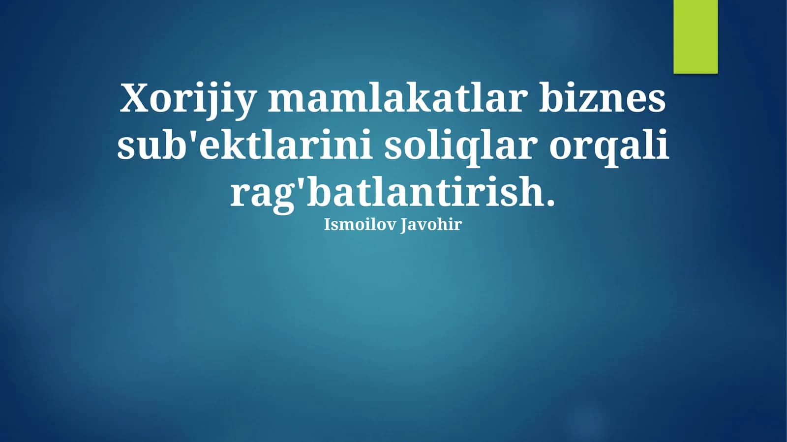 Soliq imtiyozlari turlari