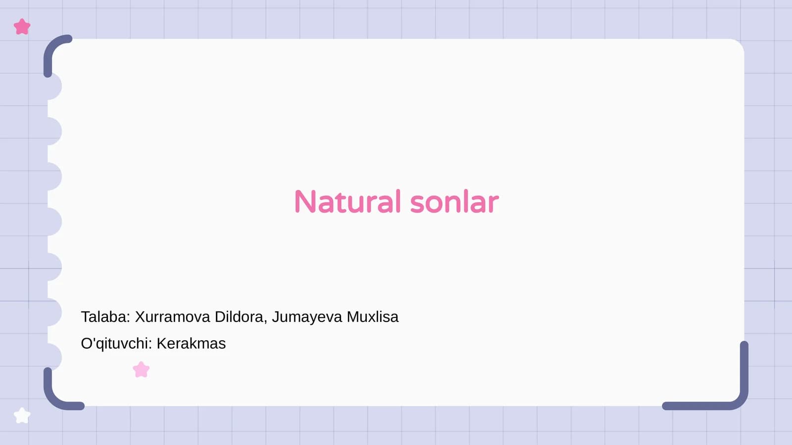 Natural sonlar