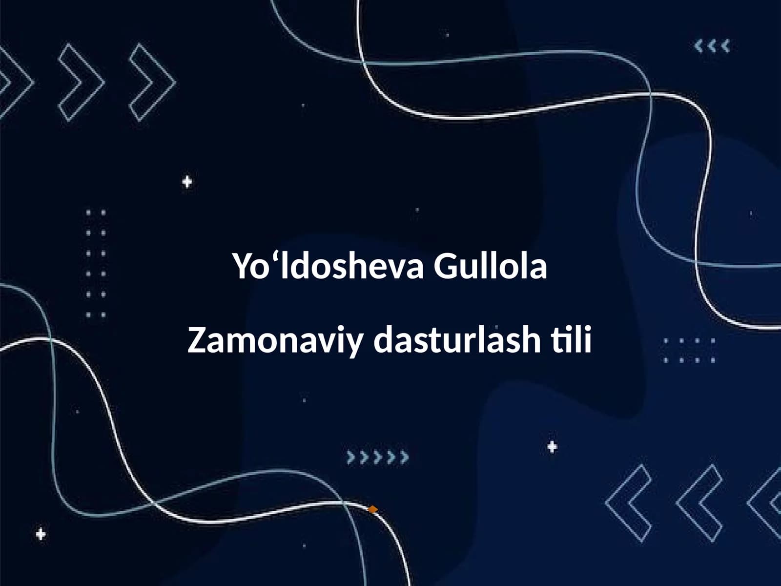 Zamonaviy dasturlash tili