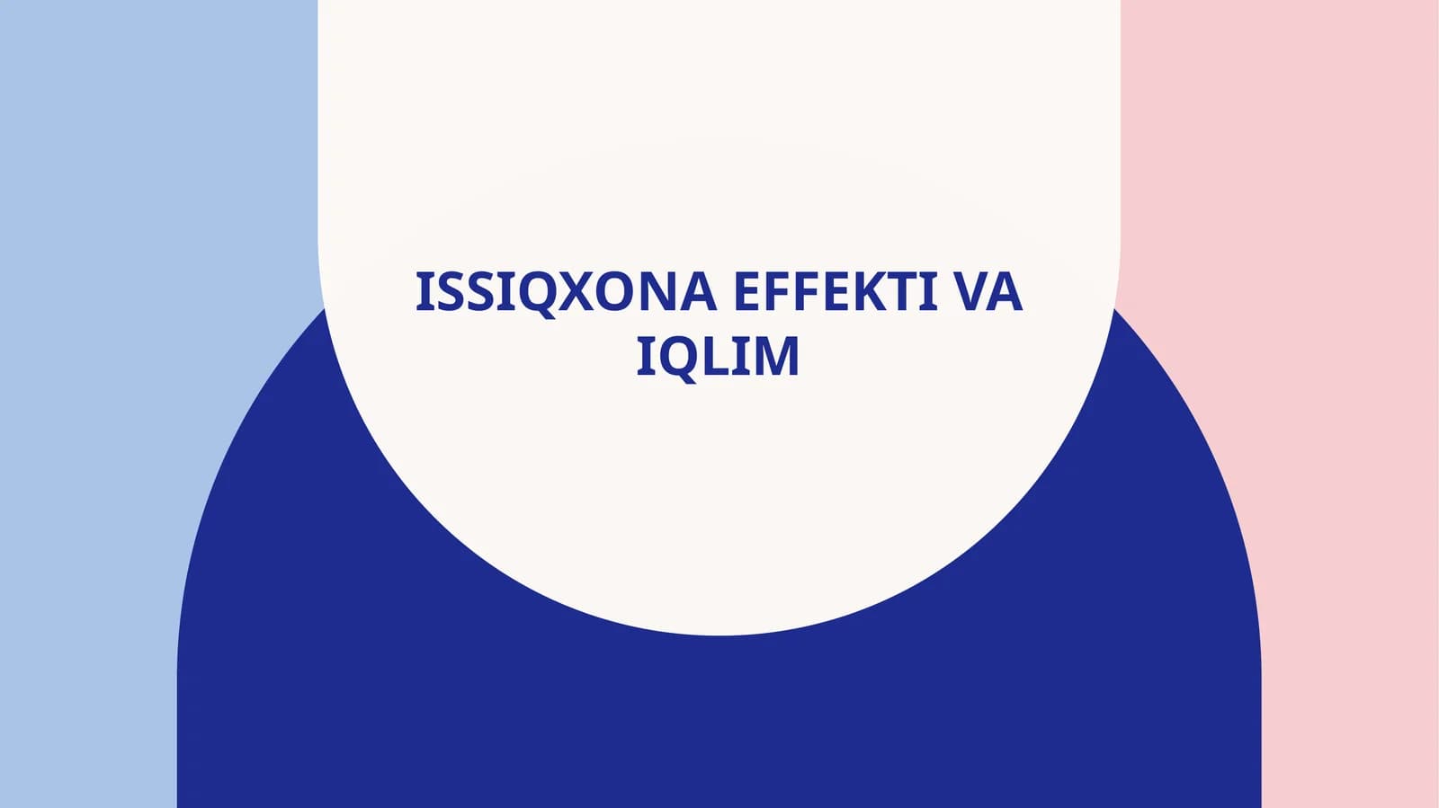 Issiqxona effekti va iqlim