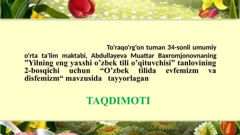 O'zbek tilida evfemizm va disfemizm