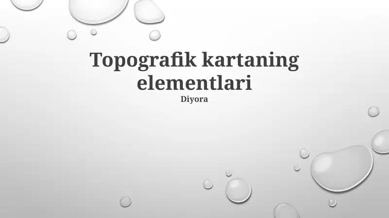 Topografik kartaning elementlari