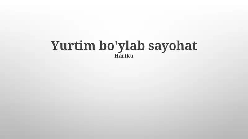 Madaniy Boyliklar Va Anʼanalar