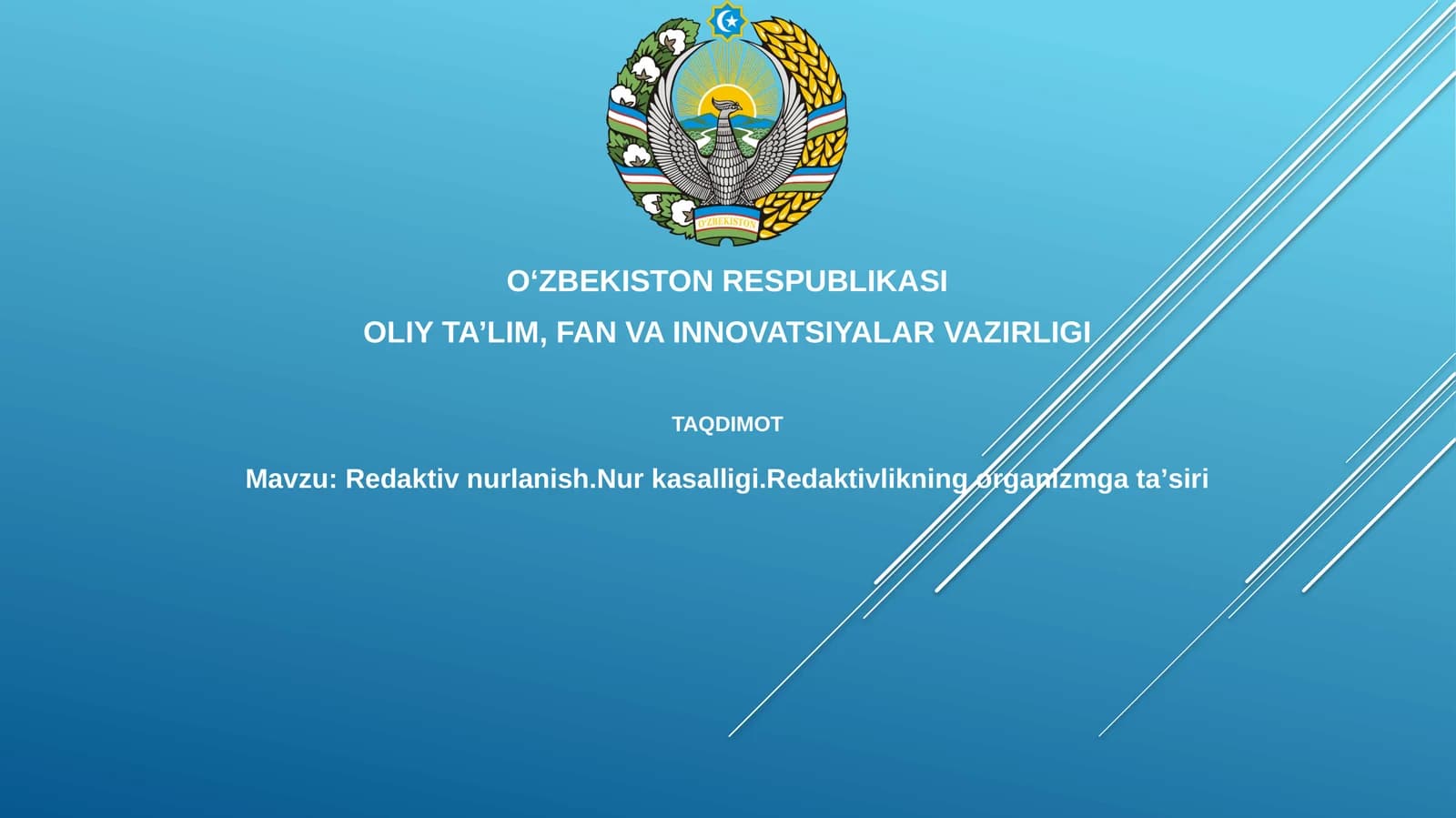Radiatsiyadan himoya qilish va xavfni kamaytirish