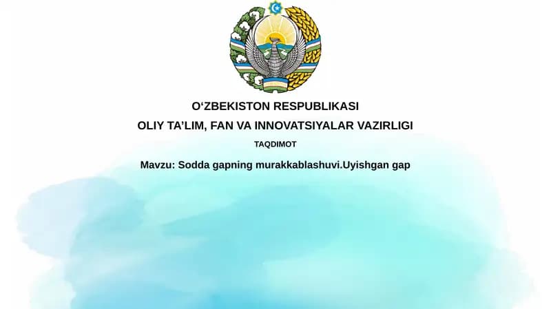 Oddiy gapning murakkablashuvi va qo'shma gaplar