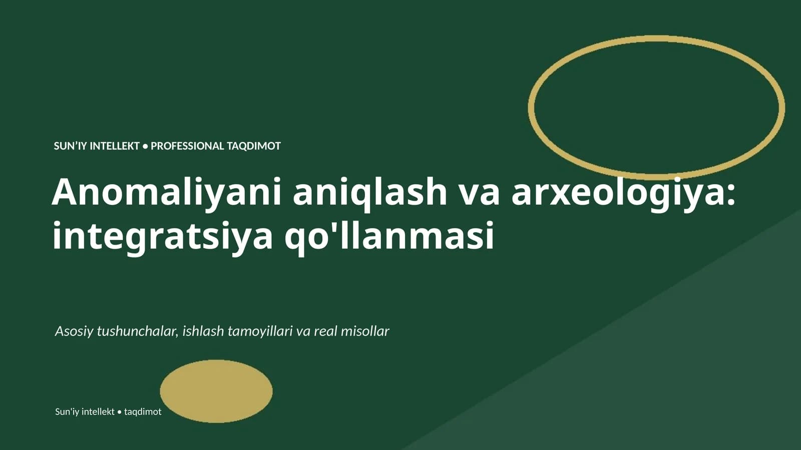 Anomaliyani aniqlash va arxeologiya: integratsiya qo'llanmasi