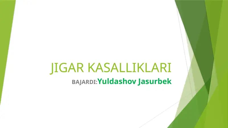 JIGAR KASALLIKLARI