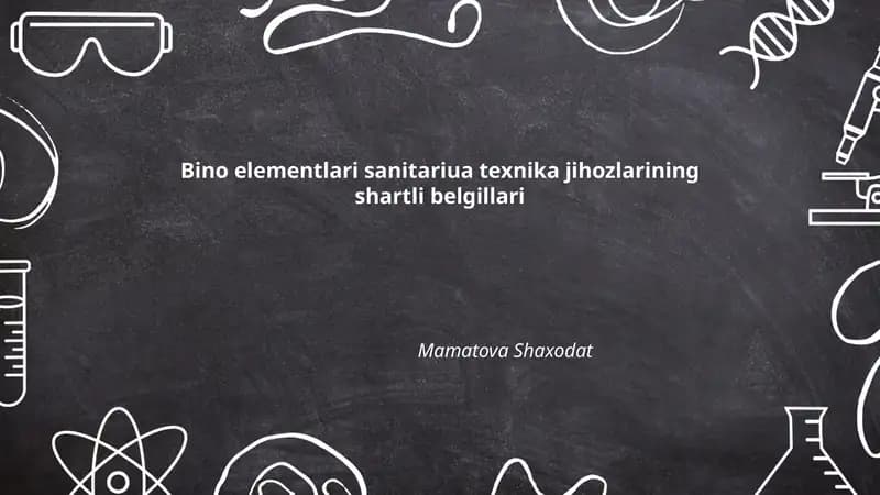 Bino elementlari sanitariua texnika jihozlarining shartli belgillari