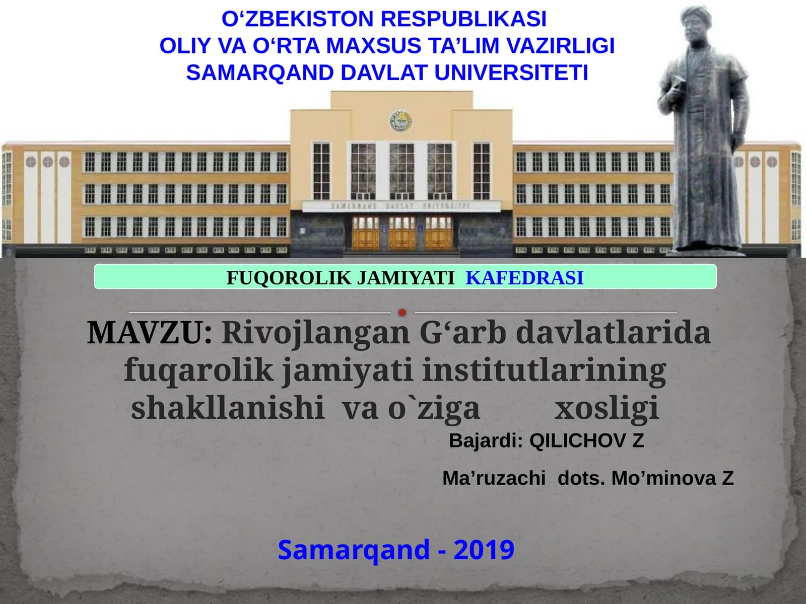 Rivojlangan G‘arbdavlatlarida Fuqarolik Jamiyati Institutlarining Shakllanishi va O‘ziga Xosligi