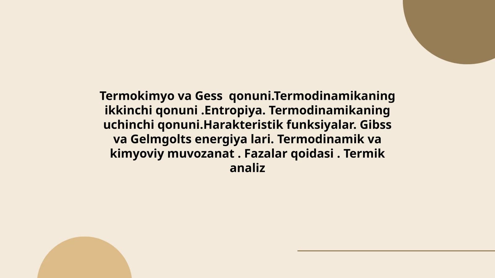 Termokimyo va Gess qonuni