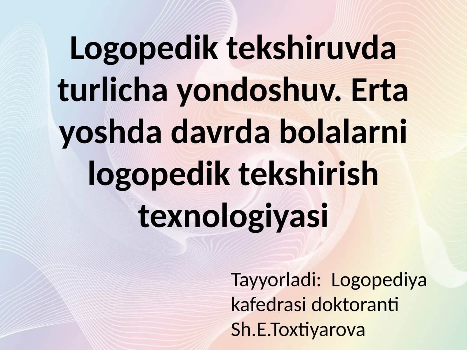 Logopedik tekshiruv dasturi