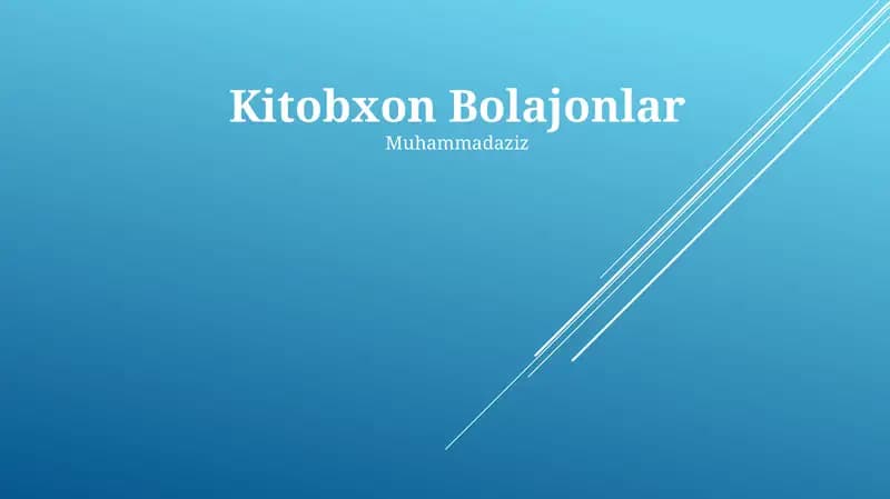 Kitobxon Bolajonlar