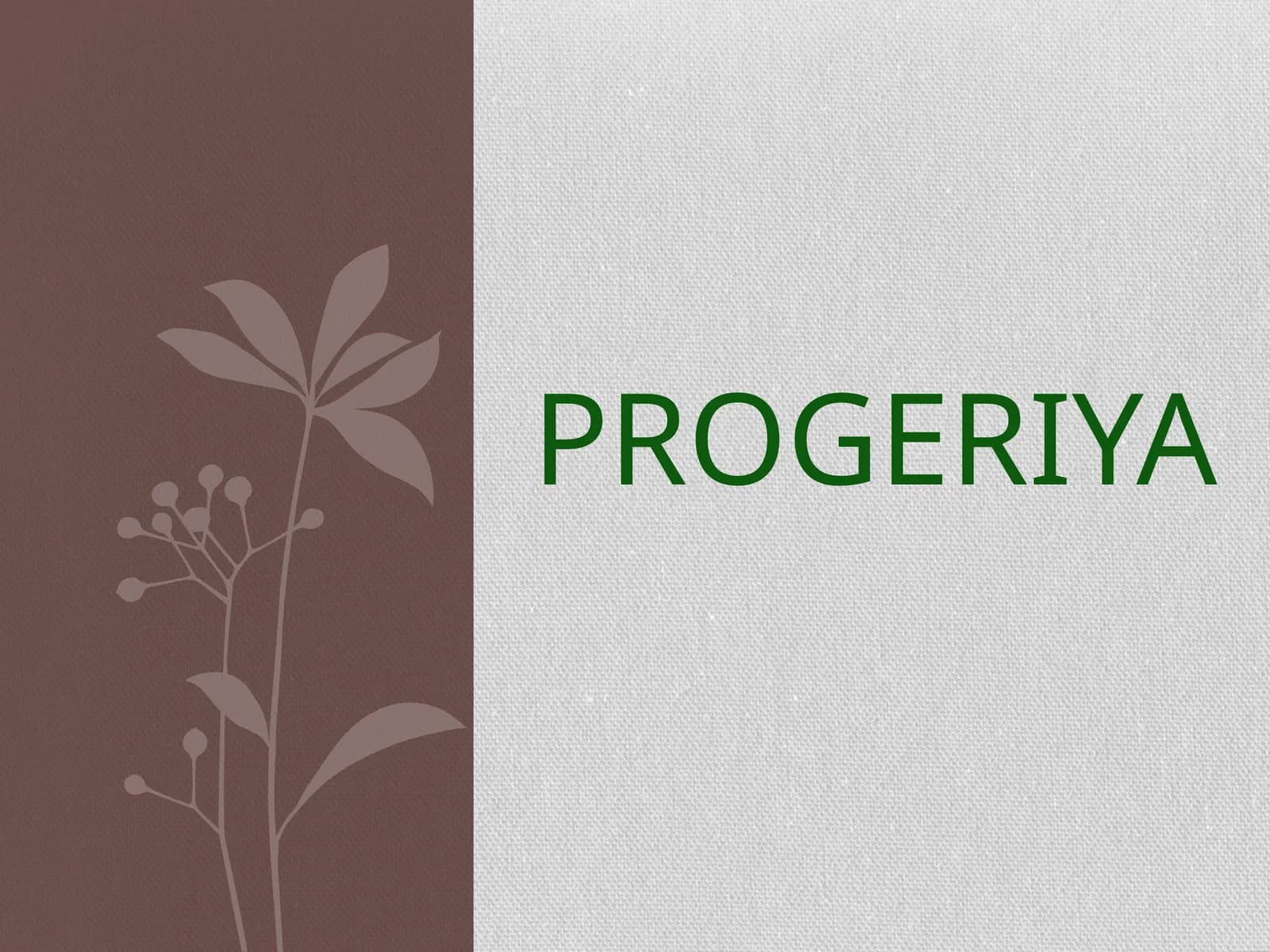 Progeriya