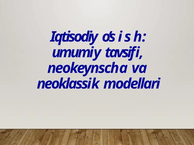Iqtisodiyo’sish