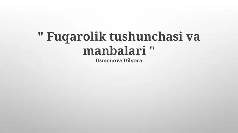 Fuqarolikning manbalari