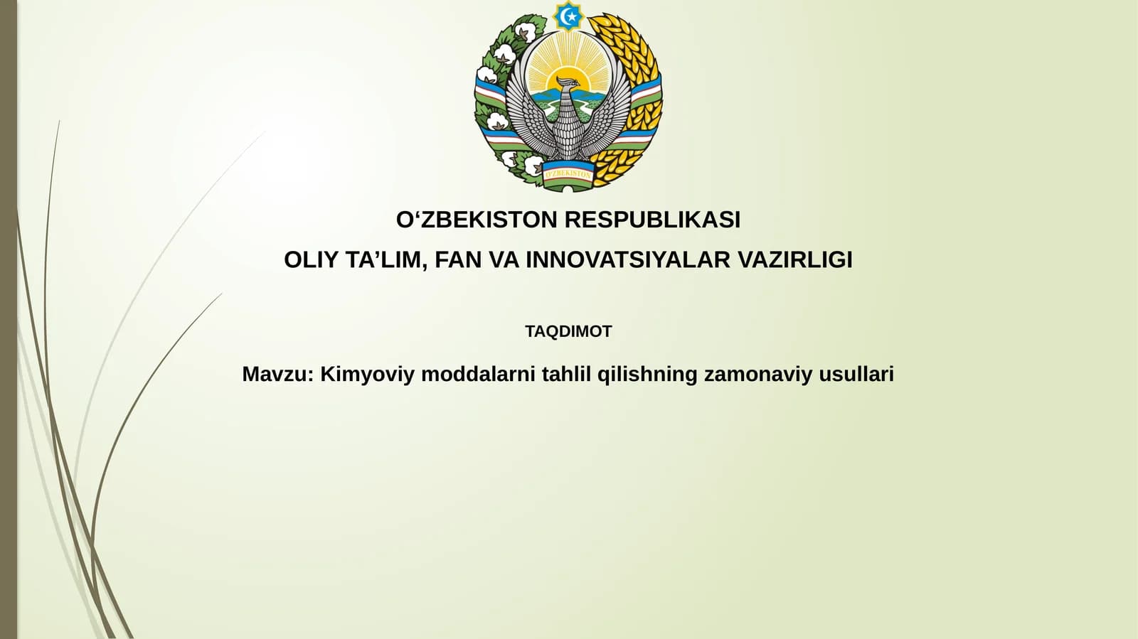 Zamonaviy kimyoviy tahlil usullari