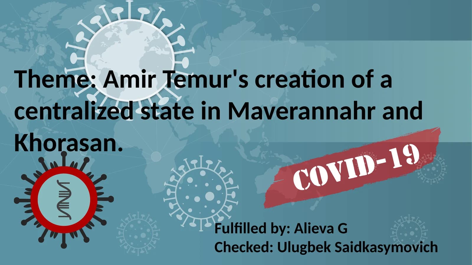 Centralization of Amir Temur's State in Maverannahran and Khorasan