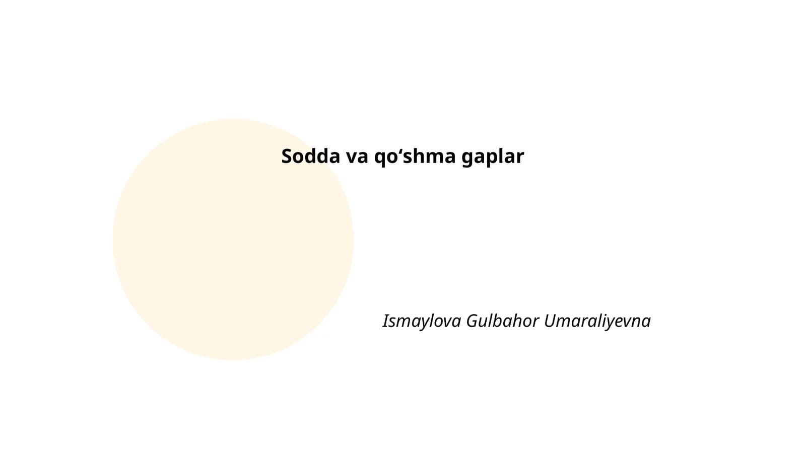 Sodda va qoʻshma gaplar