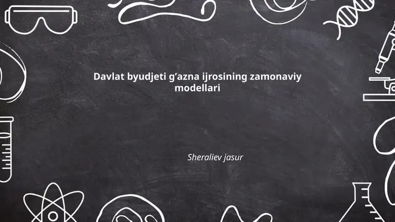 Davlat byudjeti gʼazna ijrosining zamonaviy modellari
