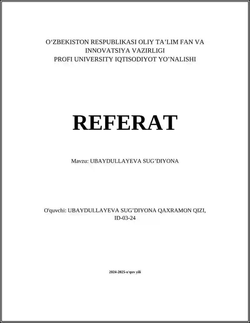 Ubaydullayeva Sug'diyona