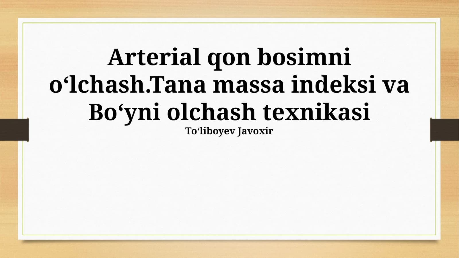 Bo'yin atrofi o'lchash texnikasi