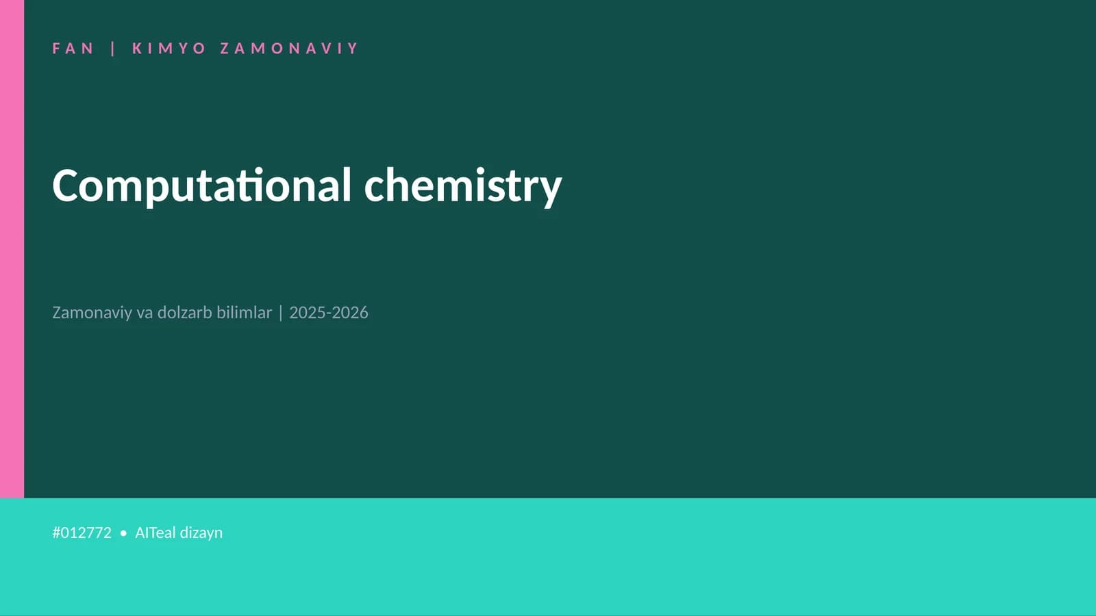 FAN | KIMYO ZAMONAVIY