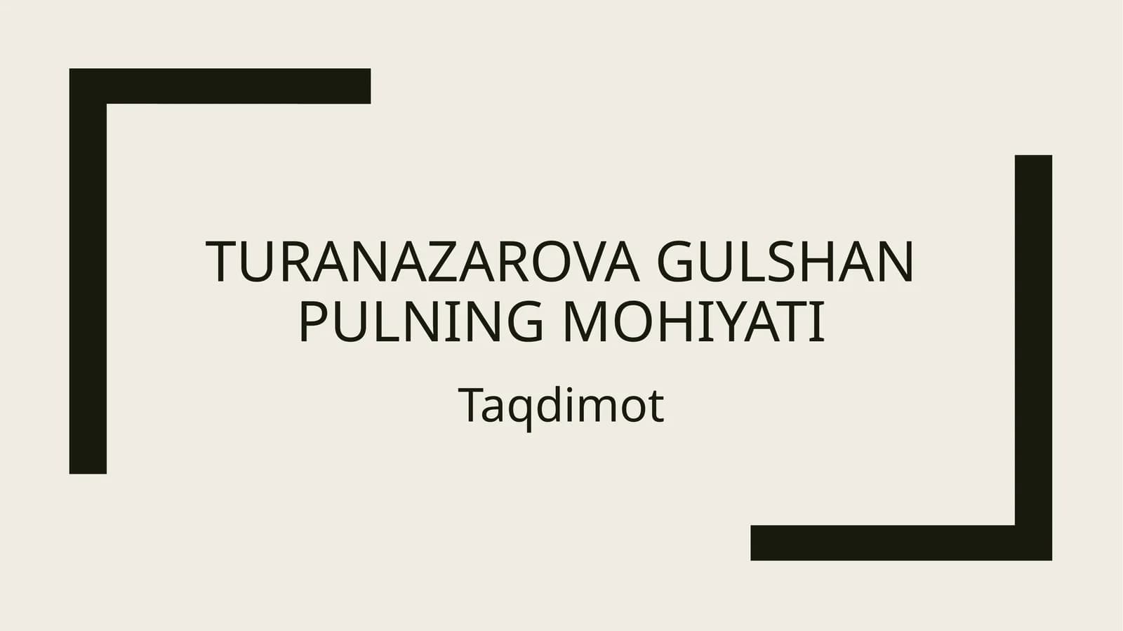 Pulning mohiyati