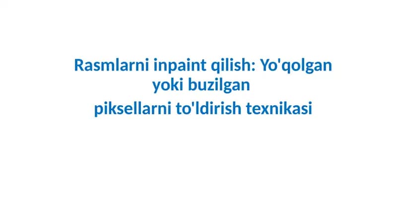 ImageInpainting