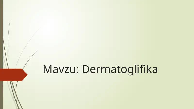 Dermatoglifika