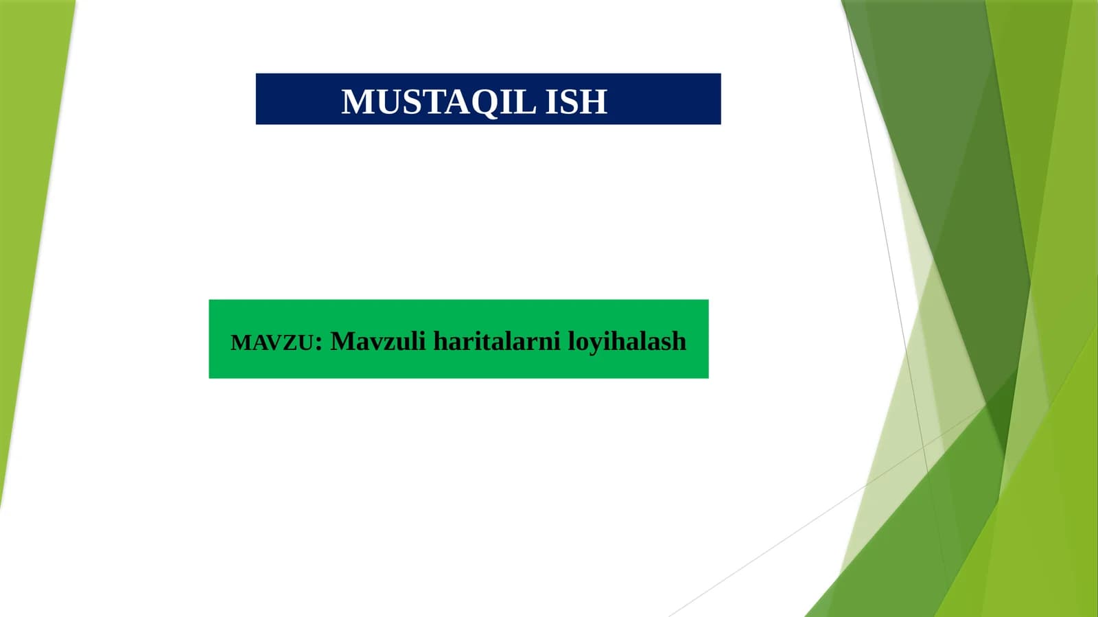 Mavzuli haritalarni loyihalash